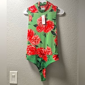 NWT- AFRM Mesh high neck sleeveless bodysuit